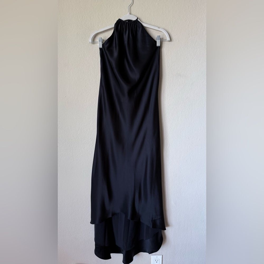 Alice + Olivia Rayni Midi Black Dress Size 6 - Picture 7 of 12